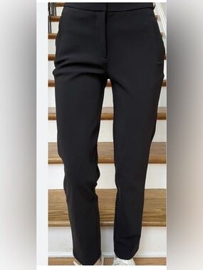 Lululemon High Rise Trouser Work Pants Dress Women's Sz 4 Black Zip Pockets